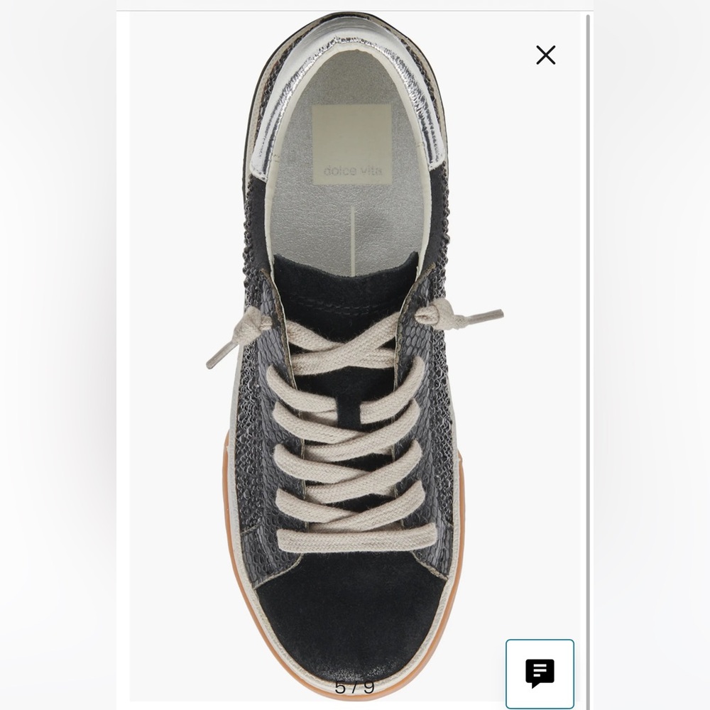 Dolce Vita Black and Silver Sneakers - Picture 7 of 16